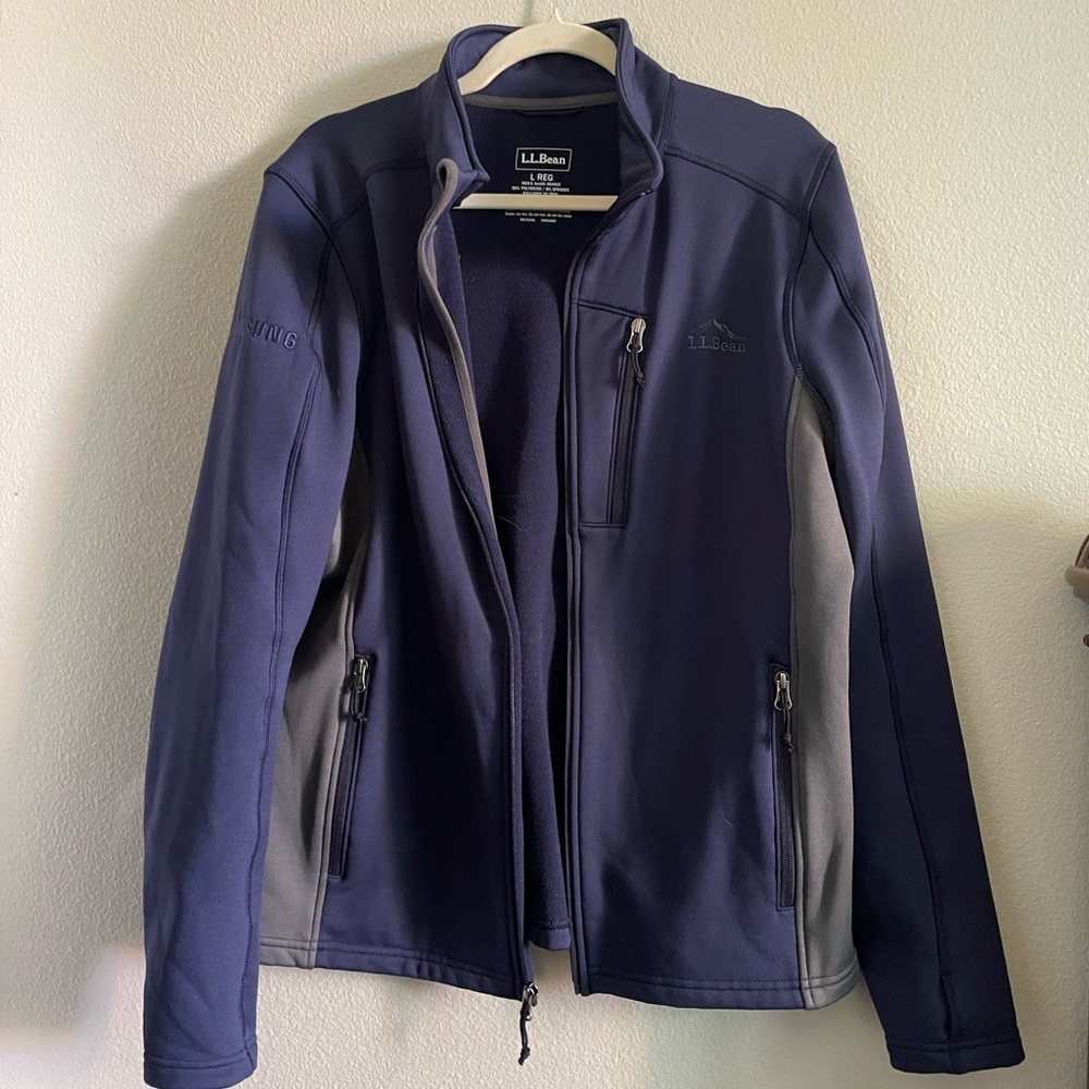 L.L. Bean Men's Navy and Gray Performance Jacket